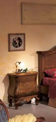 Luxurious Bedroom Side table luxury Bedside table Art Deco Style Wood Hotel