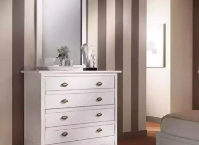 Wood Italian Dsigner Furniture 2-piece set furniture style luxury chest of drawers with mirror
