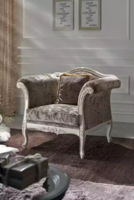 Armchair 1 Seater Upholstery Sofas Design Luxury Textile Couch Gray Sofa new