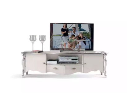 TV Stand TV-cabinet Lowboard Classic White Wood Modern Living room new