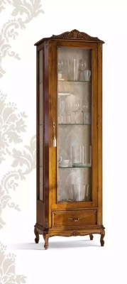 Classic r brown Wardrobe with drawers Glass Designer Wood new