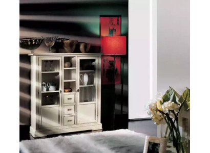 Living room Furniture Wood Display case Glass Wardrobe Real wood Sideboard Display case