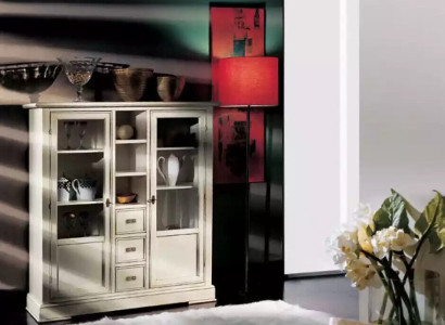 Living room Furniture Wood Display case Glass Wardrobe Real wood Sideboard Display case