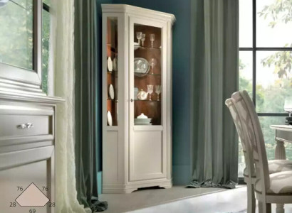 Classic Furniture Italian Furniture Wood White Display case showcase cabinet
