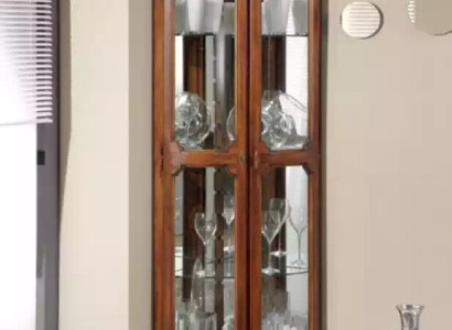 Classic Furniture Wood Brown Corner Display Cabinet Italian Furniture