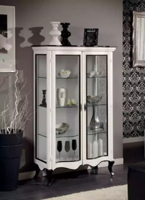 Living room Furniture Sideboard Wood Display cases Glass Wardrobe Real wood Display case