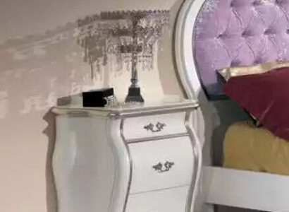 Bedside table with 3 drawers wooden cabinet design classic new