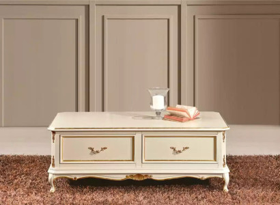 Designer White Luxury Coffee table for Living room Classic r wooden table