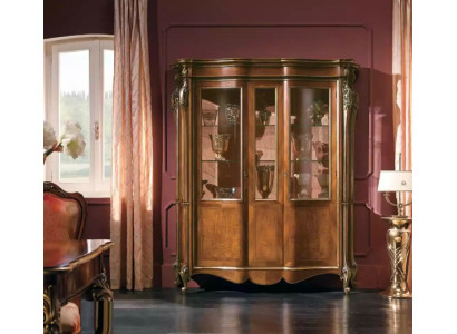 Display case Cabinets Wood Luxury Living room Furniture Glass Wardrobe Brown new