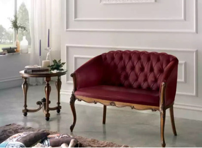 Design Chesterfield Sofa 2 Seater Couch Luxury Classic Textile Sofas