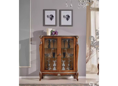 Brown Glass Display Cabinet Living room Wood Sideboard Luxury Display Cabinets Wardrobe Shelf