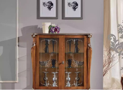 Brown Glass Display Cabinet Living room Wood Sideboard Luxury Display Cabinets Wardrobe Shelf