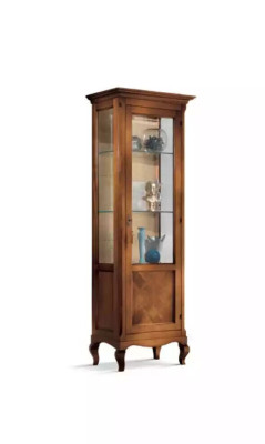 Furniture Glass Cabinet Display Case Wood Showcases Glass Wardrobe Shelves Italy