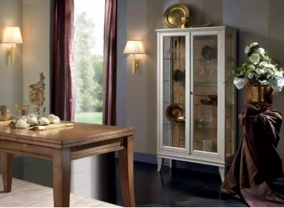 Display case Italian Luxury Furniture Showcases Glass Design Wardrobe White new