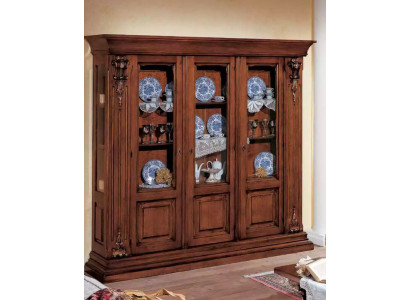 Glass Display case Wooden Cabinet Classic Sideboard Furniture Shelves Solid wood Wardrobe