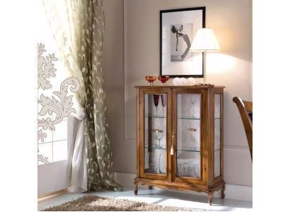 High quality wooden cabinet brown furniture classic r style wardrobe showcases
