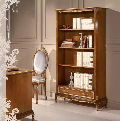 Bookshelf for the living room Classic brown furniture wooden shelves