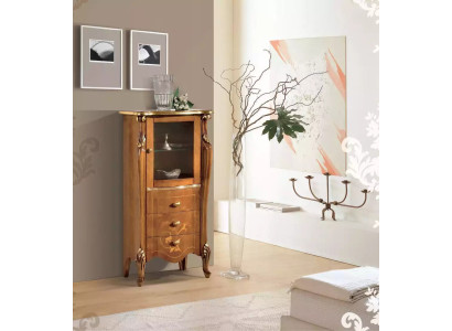 Classic Brown Display case Dining room Furniture Luxury Sideboard Chest of drawers Wood