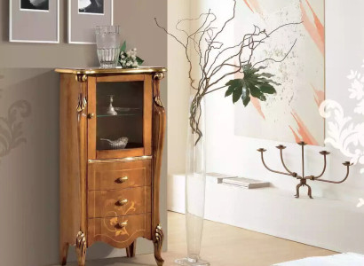 Classic Brown Display case Dining room Furniture Luxury Sideboard Chest of drawers Wood