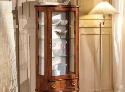 Classic Display case Luxury Furniture Glass Doors Living room Furnishings Brown