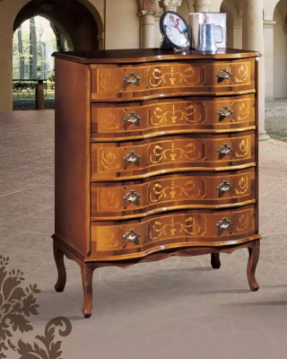 Classic Brown Chest of Drawers Five Door Drawers Designer Wooden Furniture new