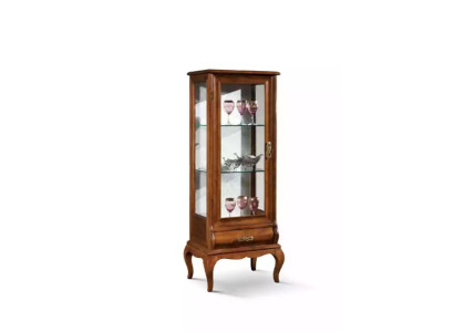 Furniture Classic Glass Cabinet Display Case Wood Glass Wardrobe Cabinets Shelves Italy