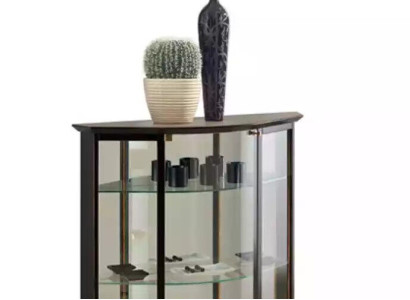Classic Display case Showcase cabinet Wardrobe Glass cabinet Brown Display case new