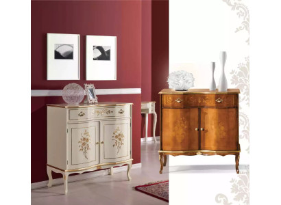 Luxurious brown sideboard lamp drawer furniture wooden cabinet new