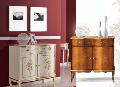 Luxurious brown sideboard lamp drawer furniture wooden cabinet new