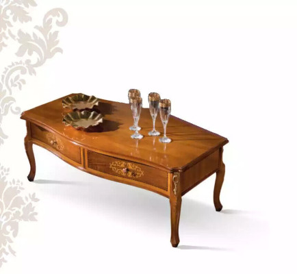 Classic r Brown Wood Coffee table Luxury Design Drawer Table new