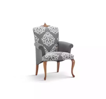 Armchair Living room Design Elegant Furniture Gray Classic 1 Seater Luxury