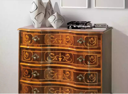 Classic Chest of drawers 4 drawers wooden furniture Living room Bedroom new