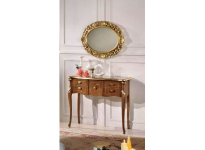 Classic r Console table Brown wooden table Living room Designer Furniture