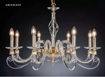 Chandelier Ceiling Light 8x Lamps Luxury Ceiling lamp Lamp Luster Crystal