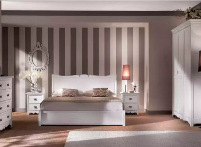 Modern Bedroom Bed 2x Bedside tables Chest of drawers Wardrobe Set