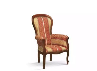 Armchair Single Seater 1 Seater Upholstery Seat Textile Fabric Design Classic