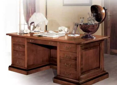Brown Solid wood Desk Classic Office furniture Study room Table