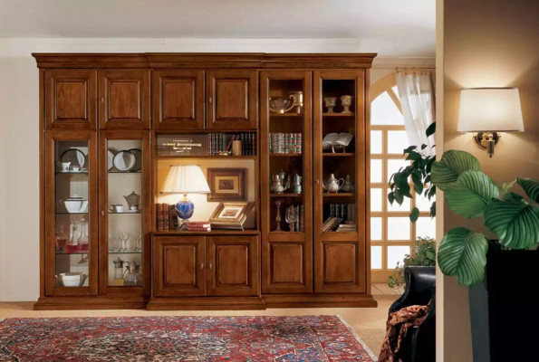 Wall unit Italian Wood Furniture Designer Wall Cabinets Living room new