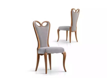 Chair without Armrest Dining room Brown Design Textile Luxury Dining room chair