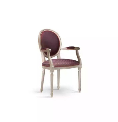 Chair 1 Seater Wood Luxury with Armrests Dining room Italian design