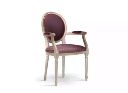 Chair 1 Seater Wood Luxury with Armrests Dining room Italian design