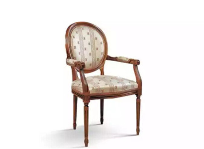 Chair with Armrest Armchair Dining room Wood Armchair Design Furniture Beige