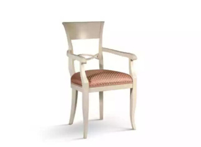 Chair with Armrest Brown Design Living room Upholstery Dining room Wood new