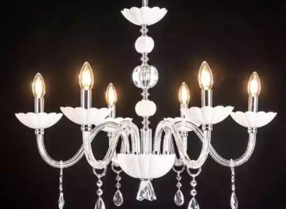 Crystal chandelier Ceiling light Zeus White Ceiling light Lamp