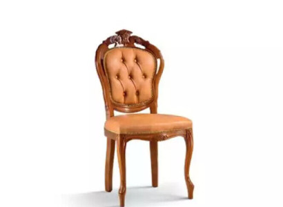 Luxury Chair Brown Dining room Designer Wood Furniture Chair without Armrest