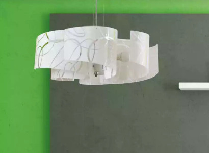 Stylish Chandelier Modern White Hanging Light with 6x Lamps