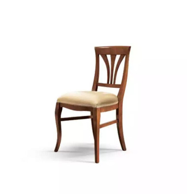 Chair without armrest Dining room chair Wood Dining room Brown Design Classic