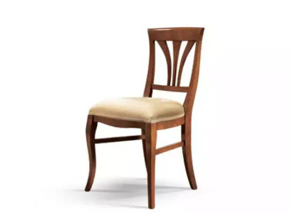 Chair without armrest Dining room chair Wood Dining room Brown Design Classic