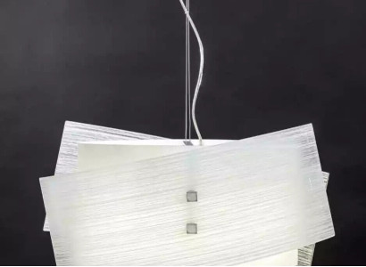 Modern White Pendant Chandelier with 2x Lamps Stylish Ceiling light