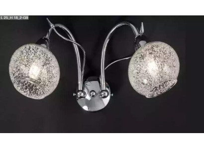 Luxurious wall light gray 2x lamps round shape decoration